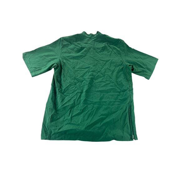 Adidas Green Athletic Short Sleeve Quarter Zip T-Shirt Men's Size Large - Picture 5 of 8